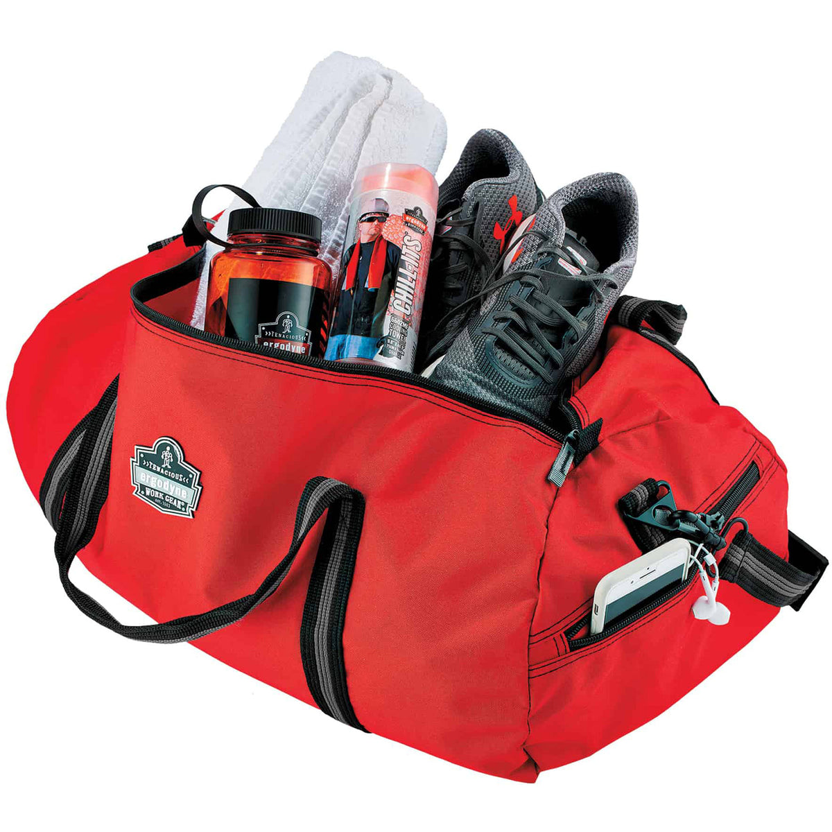 Ergodyne Arsenal 5020 Carrying Case (Duffel) Cell Phone, Headphone, Pen, Key, Gym Gear - Red