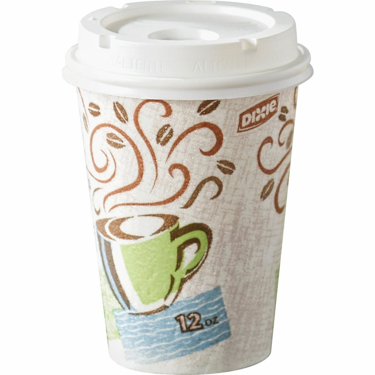 Dixie PerfecTouch 12 oz Hot Coffee Cup and Lid Sets by GP Pro