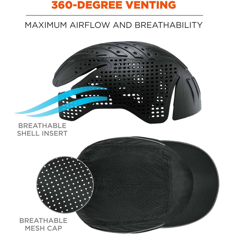 Ergodyne 8965 Bump Cap Hat with LED Light
