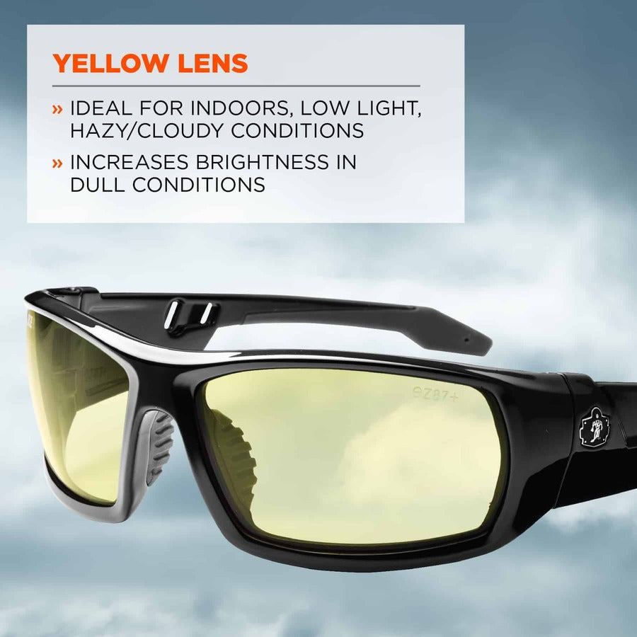 Ergodyne Odin Yellow Lens Safety Glasses