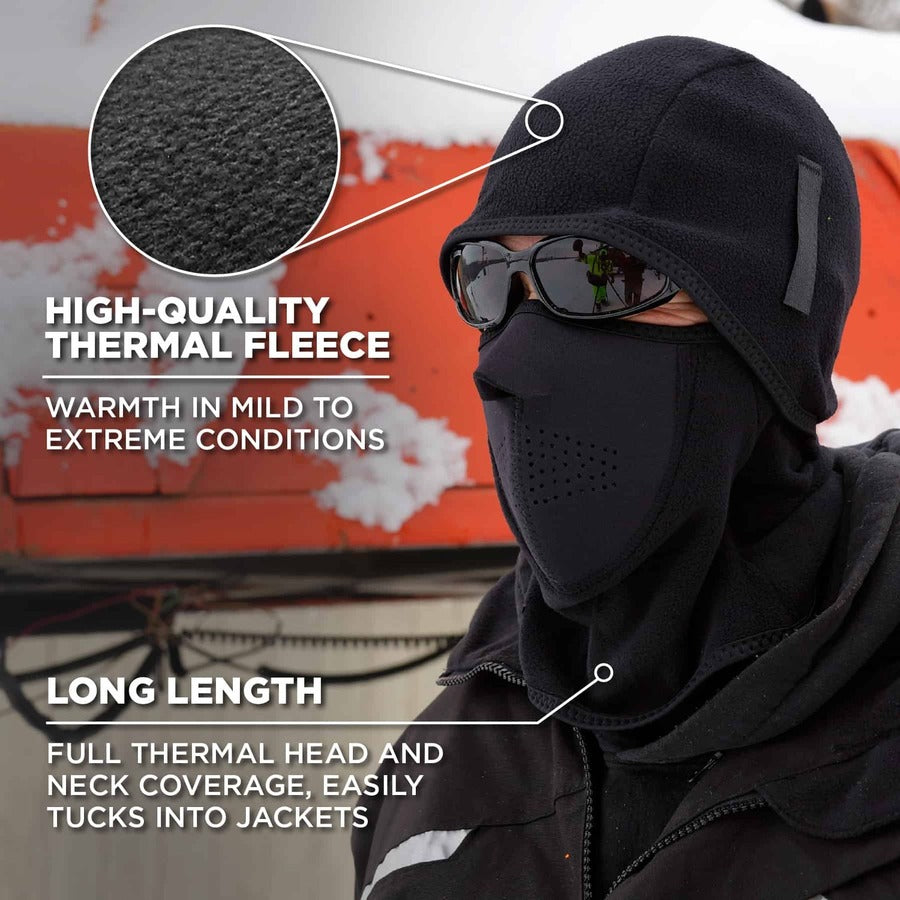 Ergodyne N-Ferno 6827 Balaclava Face Mask - 2-Piece, Fleece/Neoprene