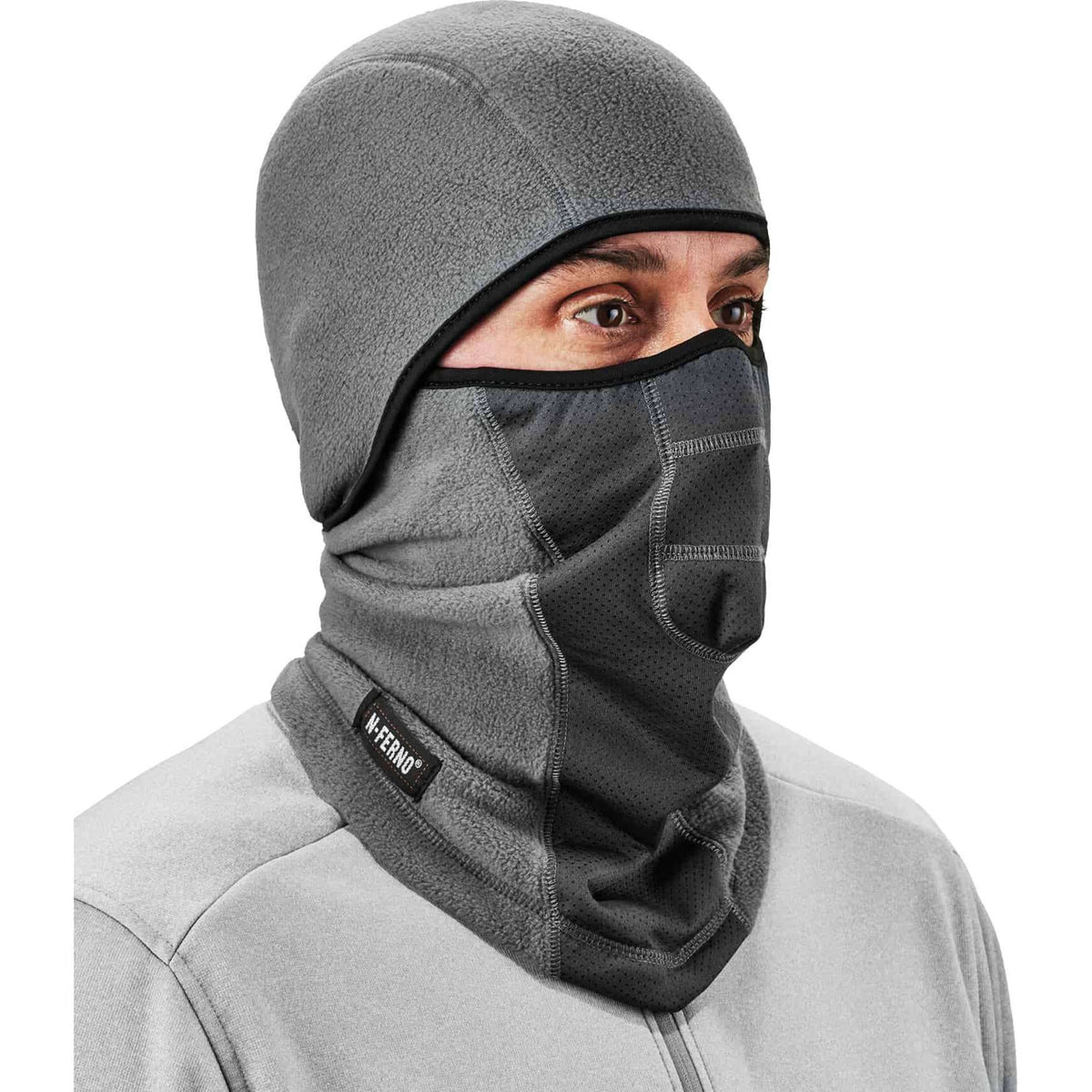 Ergodyne N-Ferno 6823 Balaclava Face Mask - Wind-Proof, Hinged Design