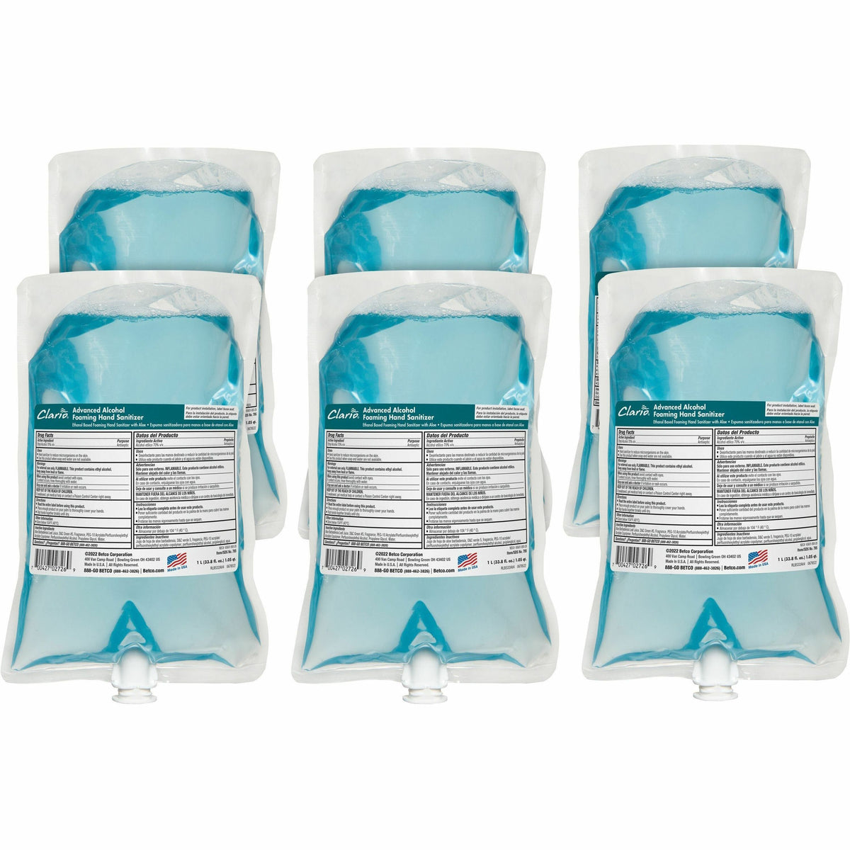 Betco Clario Hand Sanitizer Foam Refill