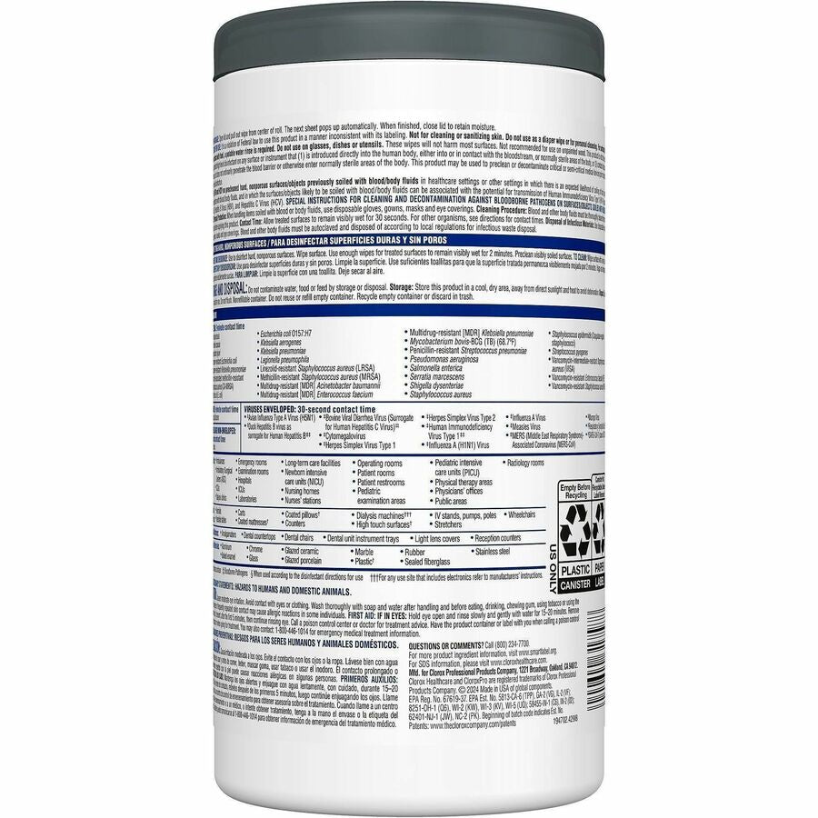 Clorox Healthcare VersaSure Disinfectant Wipes