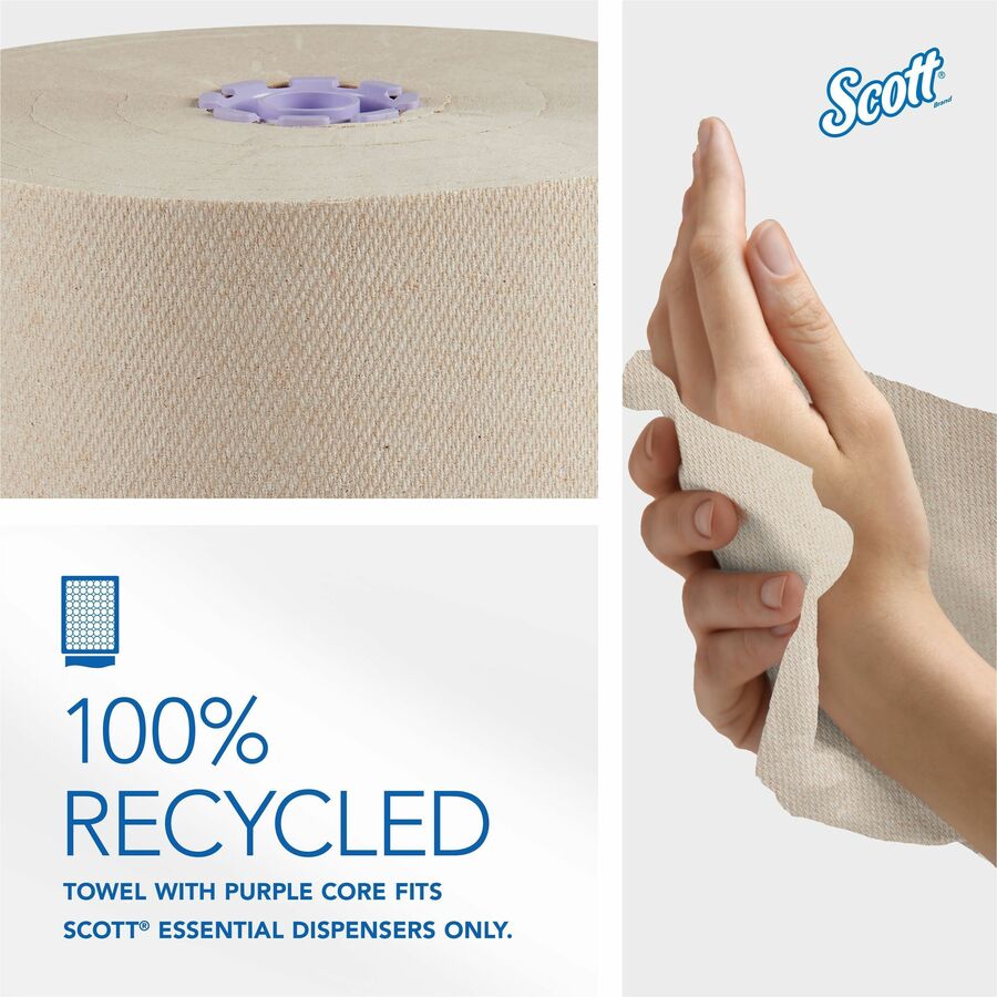 Scott Essential 100% Recycled Hard Roll Towels