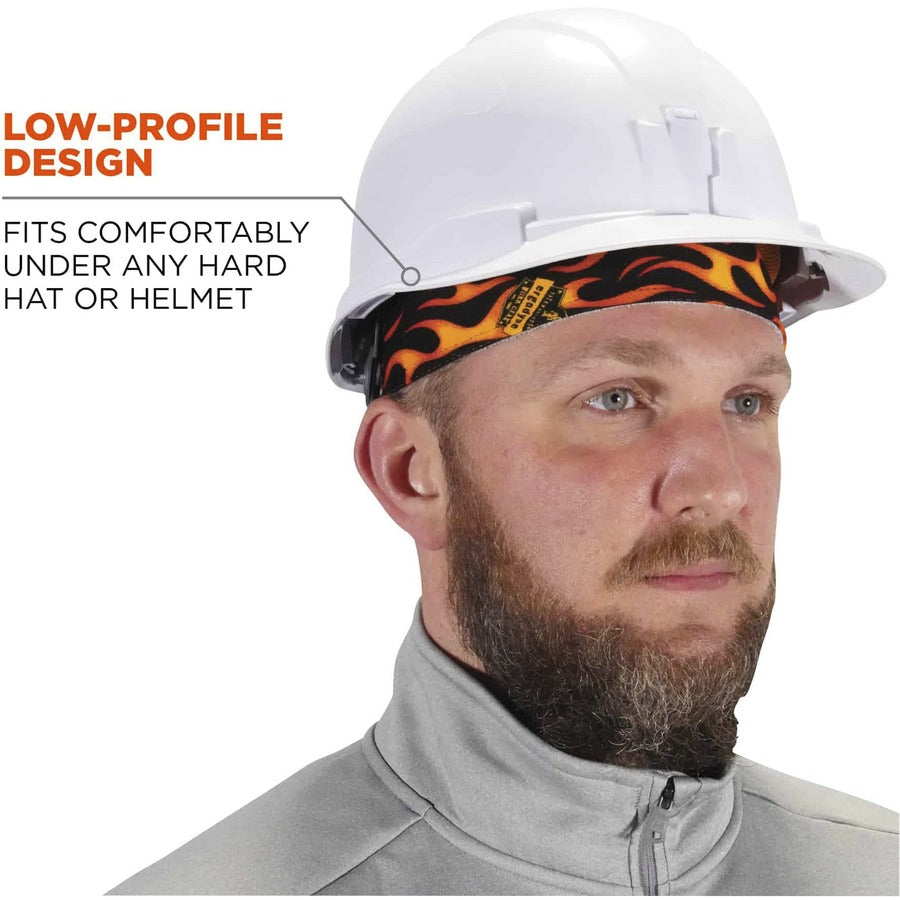 Ergodyne 6630 Flames Skull Cap - Terry Cloth