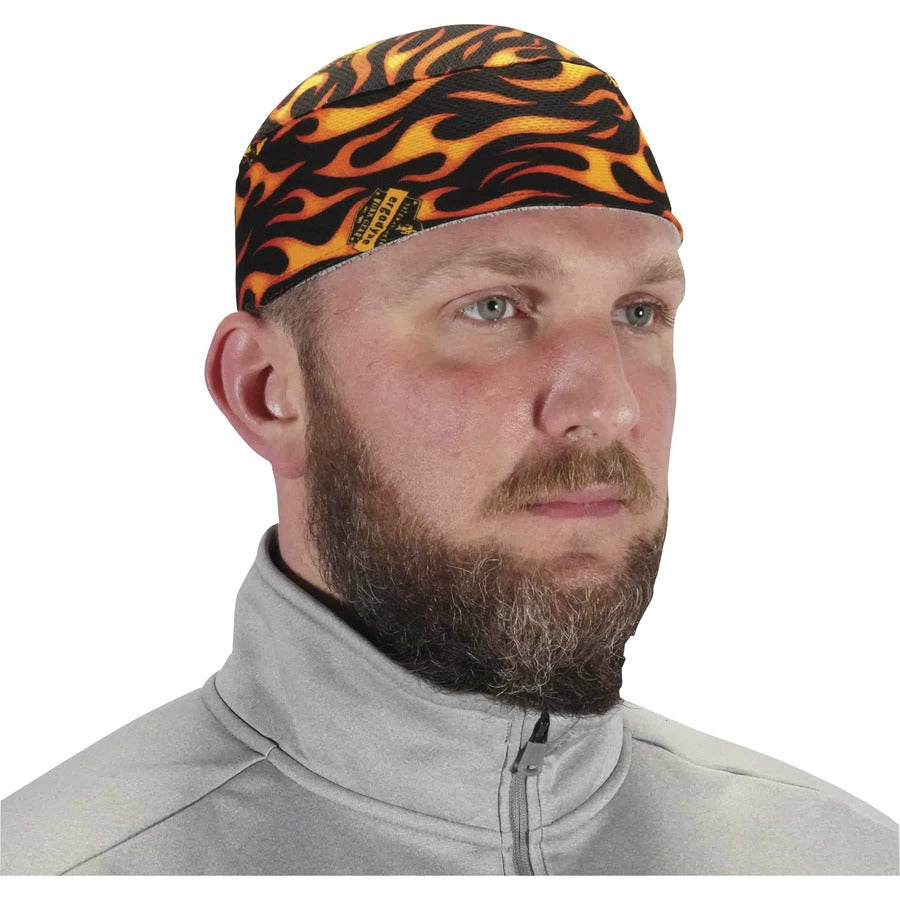 Ergodyne 6630 Flames Skull Cap - Terry Cloth