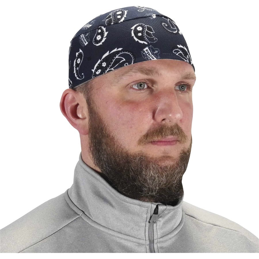 Ergodyne 6630 Navy Western Skull Cap - Terry Cloth