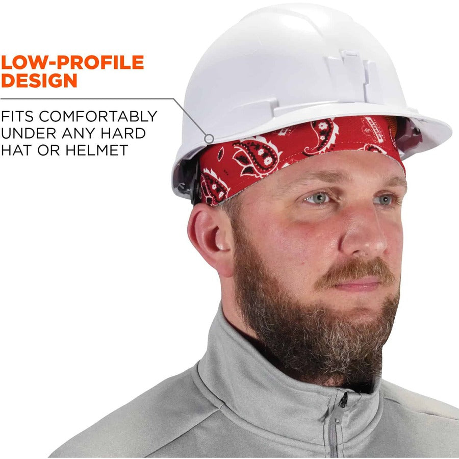 Ergodyne 6630 Red Western Skull Cap - Terry Cloth