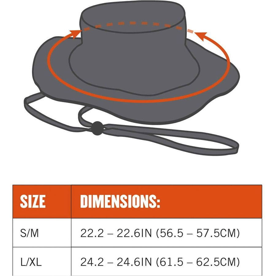 Ergodyne 8935CT HI-Vis Ranger Sun Hat - PVA Cooling