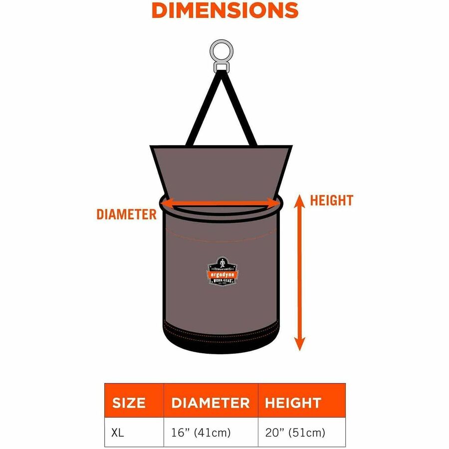 Ergodyne 5976 Hoist Bucket with Swiveling Carabiner