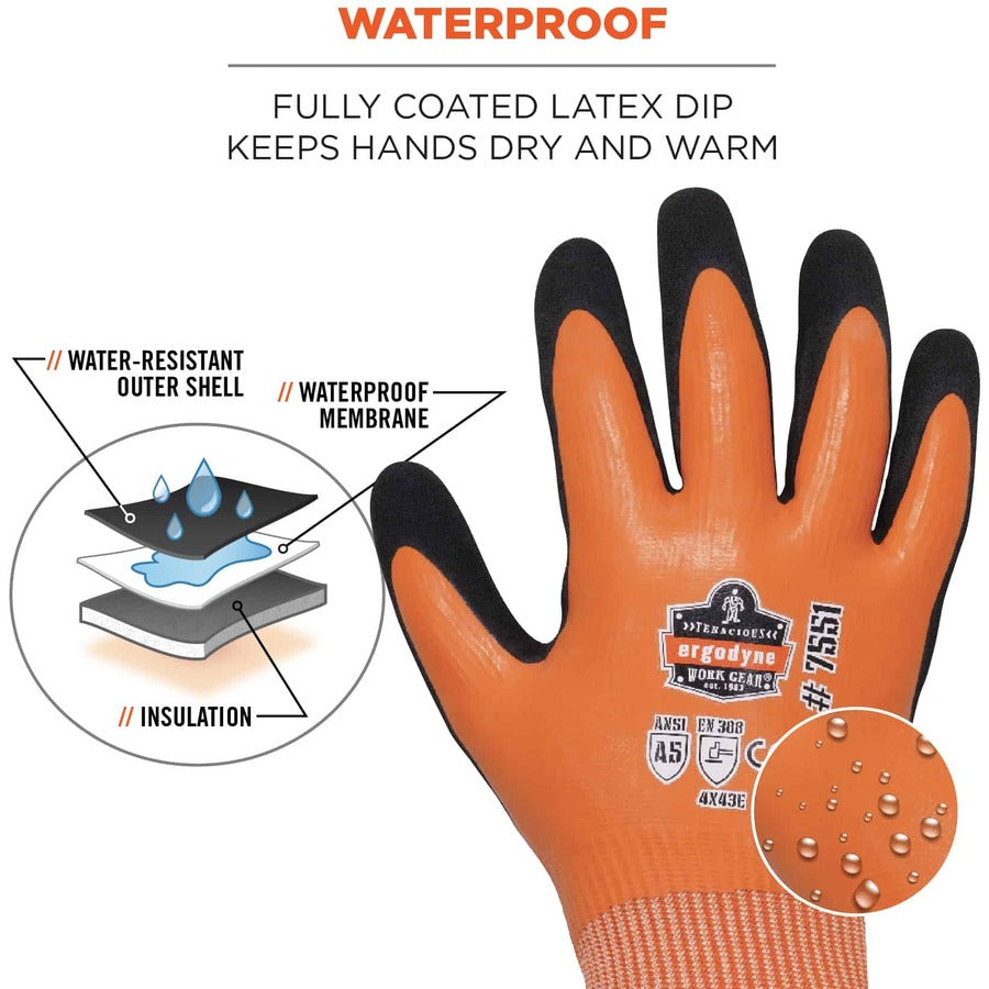 Ergodyne ProFlex 7551 A5 Coated Waterproof Gloves