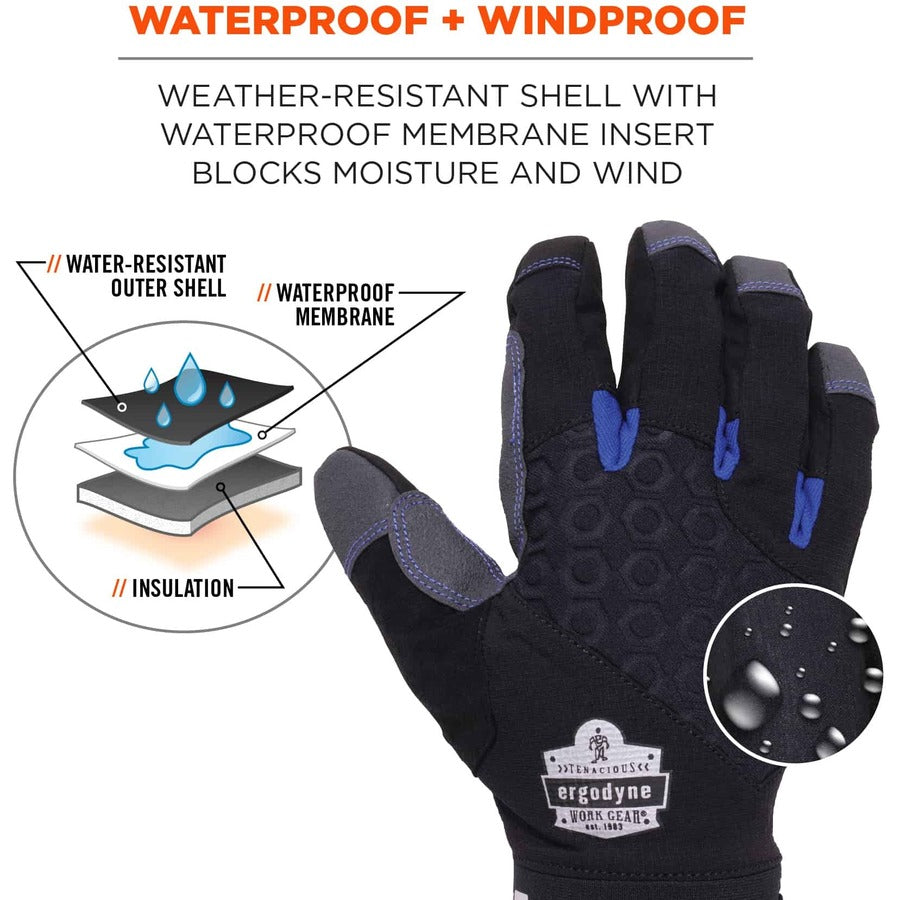 Ergodyne ProFlex 817WP Reinforced Thermal Waterproof Winter Work Gloves