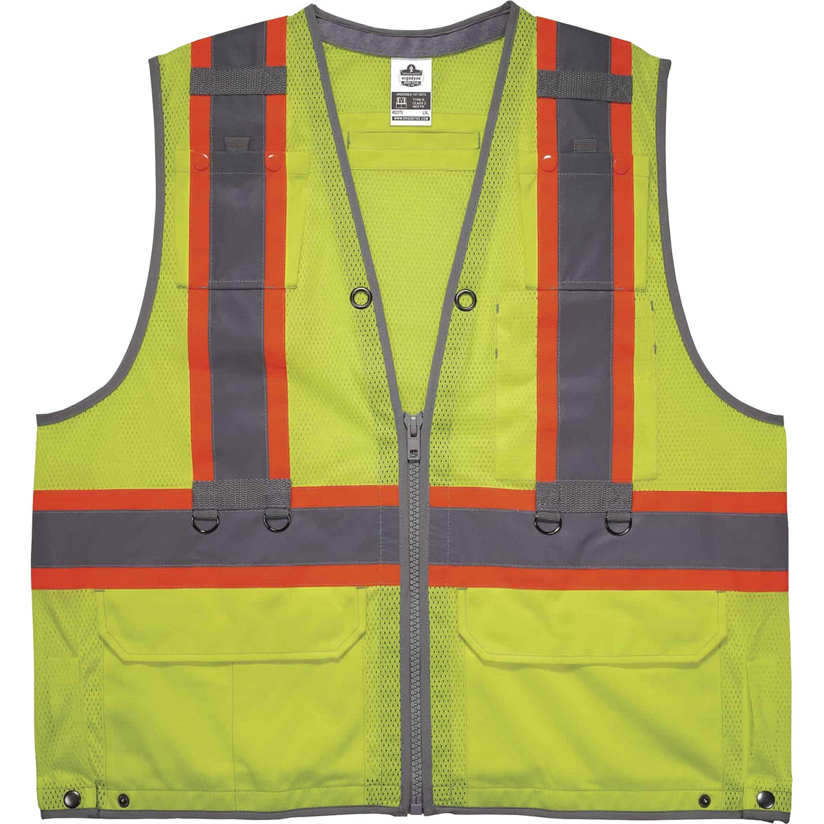 Ergodyne 8231TV Hi-Vis Tool Tethering Safety Vest - Type R Class 2