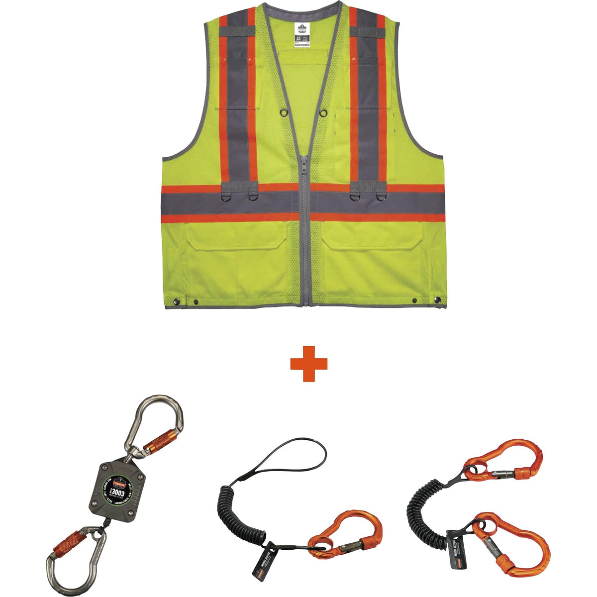 Ergodyne 8231TVK Hi-Vis Tool Tethering Safety Vest Kit - Class 2