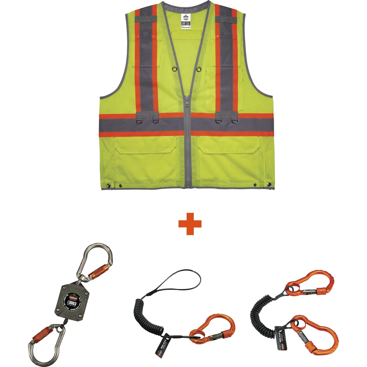 Ergodyne 8231TVK Hi-Vis Tool Tethering Safety Vest Kit - Class 2