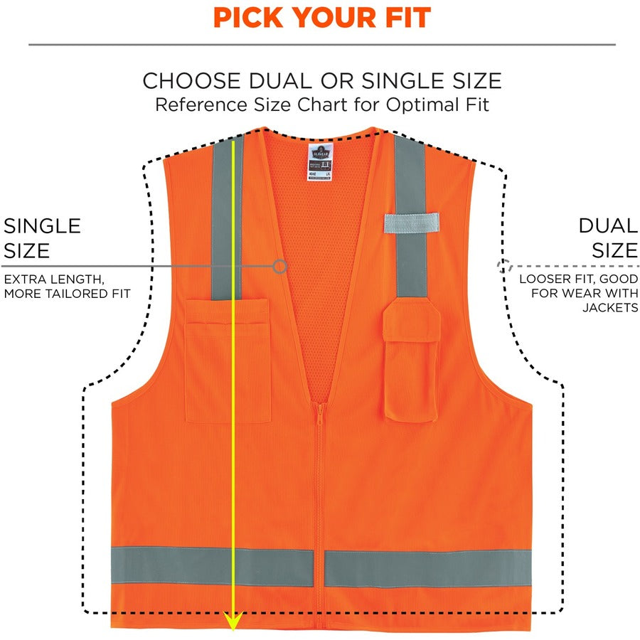 Ergodyne 8249Z Type R Class 2 Economy Surveyors Vest