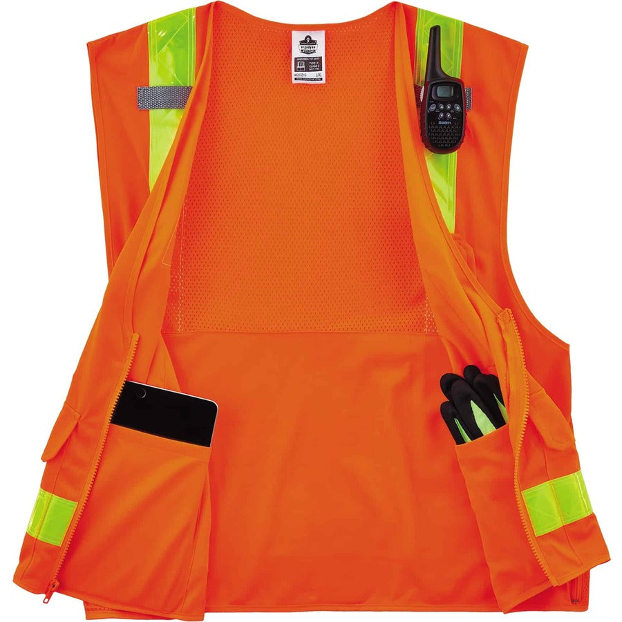 Ergodyne 8250ZHG Type R Class 2 Hi-Gloss Surveyors Vest