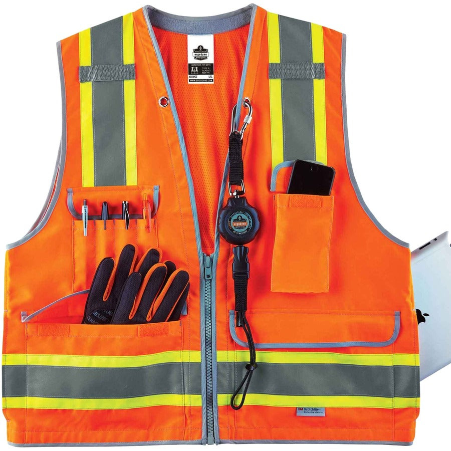 Ergodyne 8254HDZ Type R Class 2 Heavy-Duty Surveyors Vest