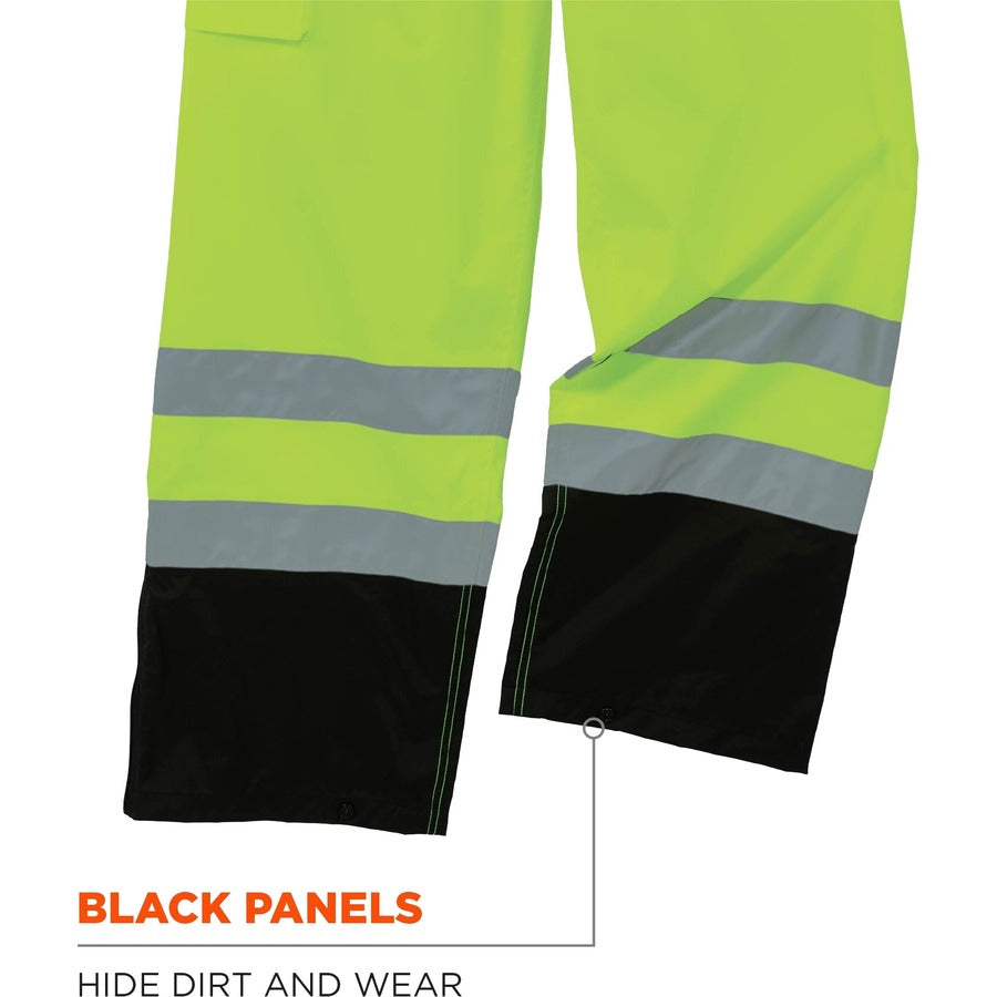 Ergodyne 8918BK Class E Bottom Rain Bibs
