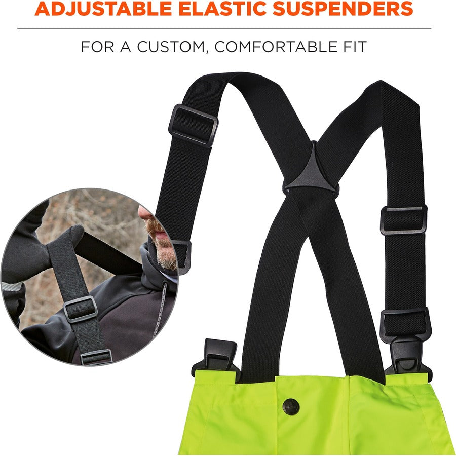 Ergodyne 8918BK Class E Bottom Rain Bibs