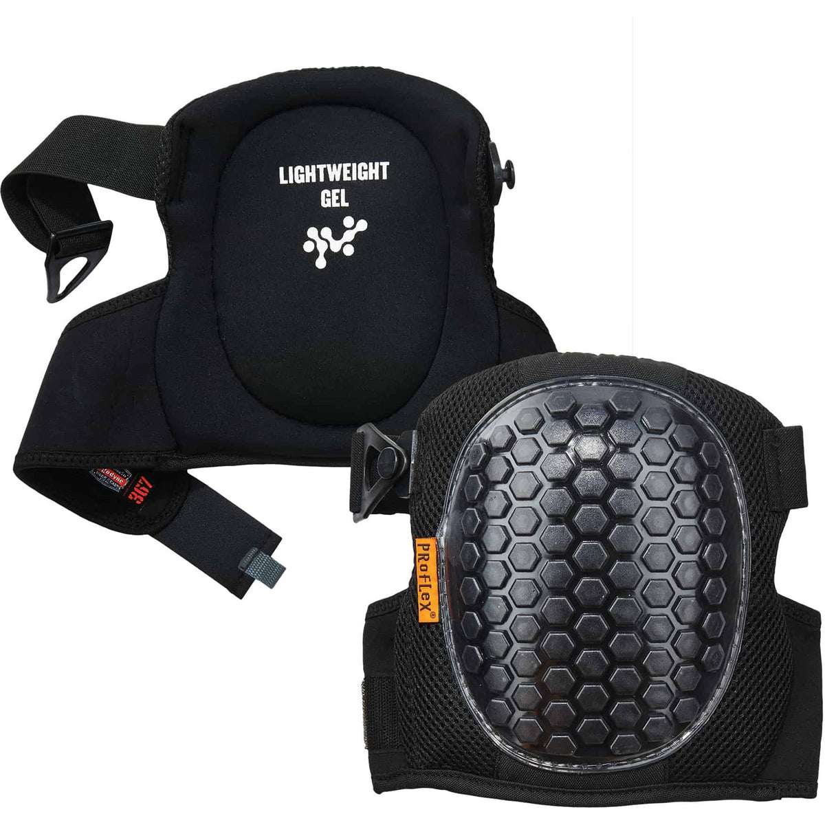 Ergodyne ProFlex 367 Round Cap Lightweight Gel Knee Pads