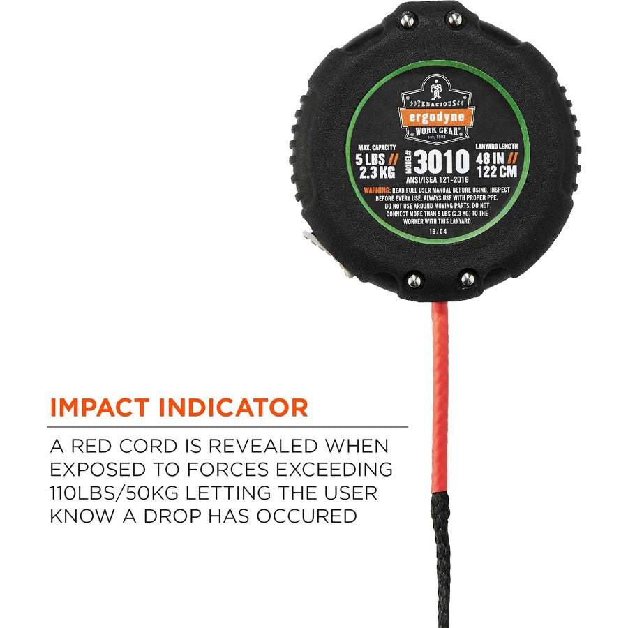 Ergodyne 3010 Retractable Tool Lanyard with Belt Loop Clip
