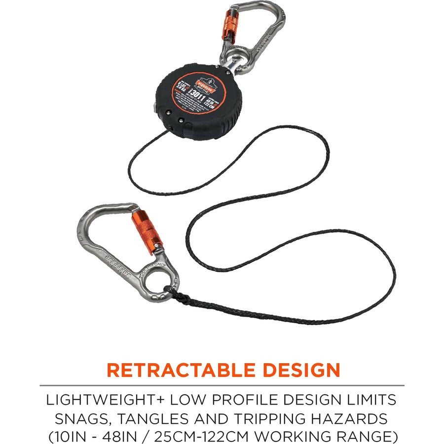 Ergodyne 3011 Retractable Tool Lanyard with Carabiner Mount