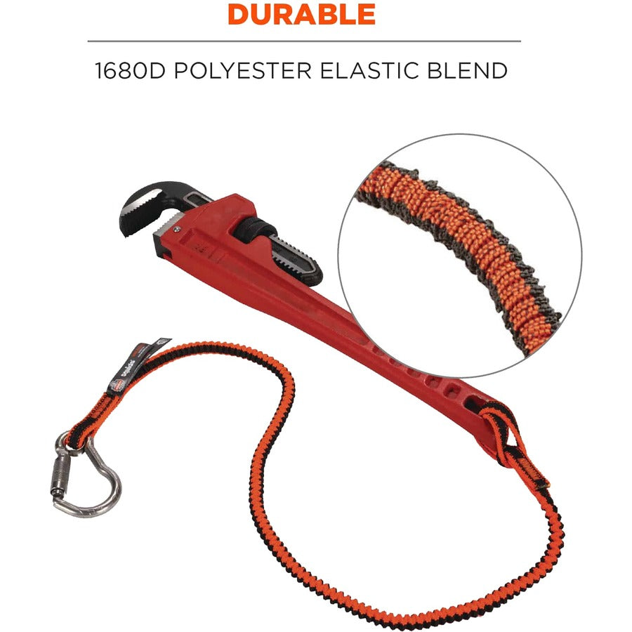 Ergodyne 3101F(x) Tool Lanyard - Stainless-Steel Carabiner + Loop - 15lbs / 6.8kg