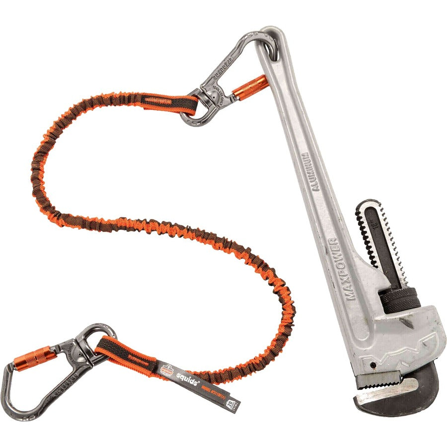 Ergodyne 3119F(x) Double-Locking Dual Carabiner Tool Lanyard with Swivel - 25lbs