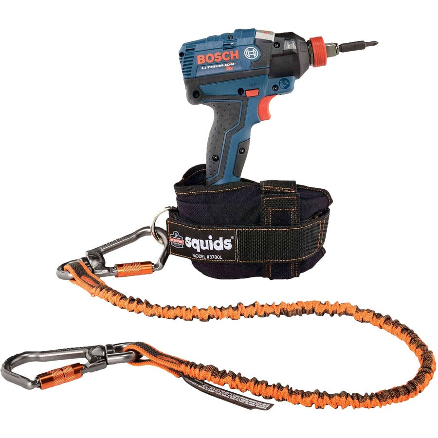 Ergodyne 3119F(x) Double-Locking Dual Carabiner Tool Lanyard with Swivel - 25lbs