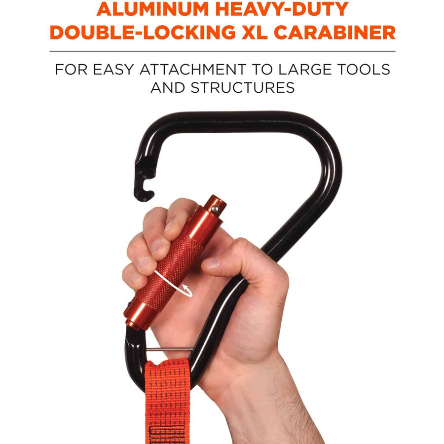 Ergodyne 3149 Tool Lanyard XL - Locking Carabiner + Swivel Carabiner, 80lbs / 36kg