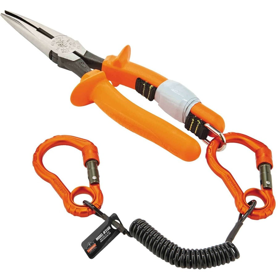 Ergodyne 3166 Coil Tool Lanyard with Dual Carabiners - 2lbs / 0.9kg