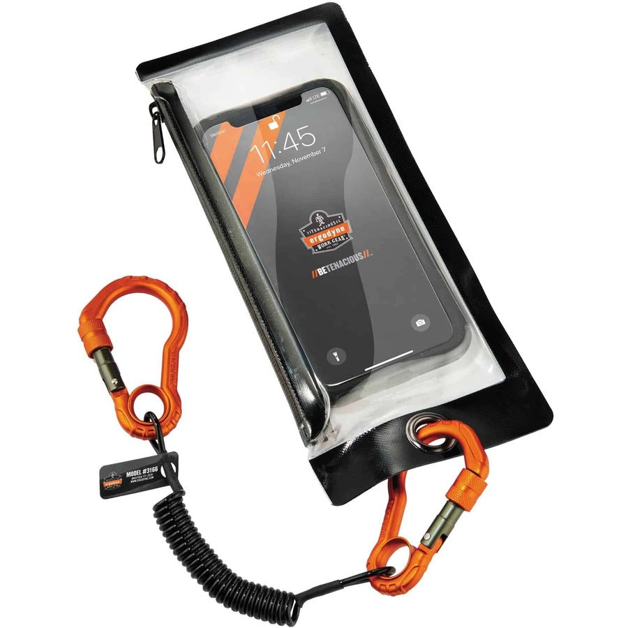 Ergodyne 3166 Coil Tool Lanyard with Dual Carabiners - 2lbs / 0.9kg