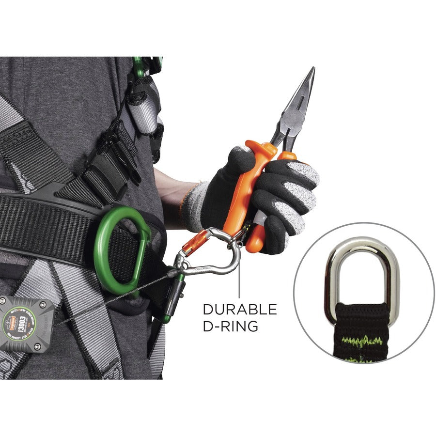 Ergodyne 3700 Web Tool Tether Attachment - D-Ring Tool Tails - 2lbs (6-Pack)