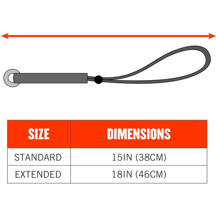 Ergodyne 3703 Elastic Tool Tether Attachment - Loop Tool Tails - 15lbs (3-Pack)