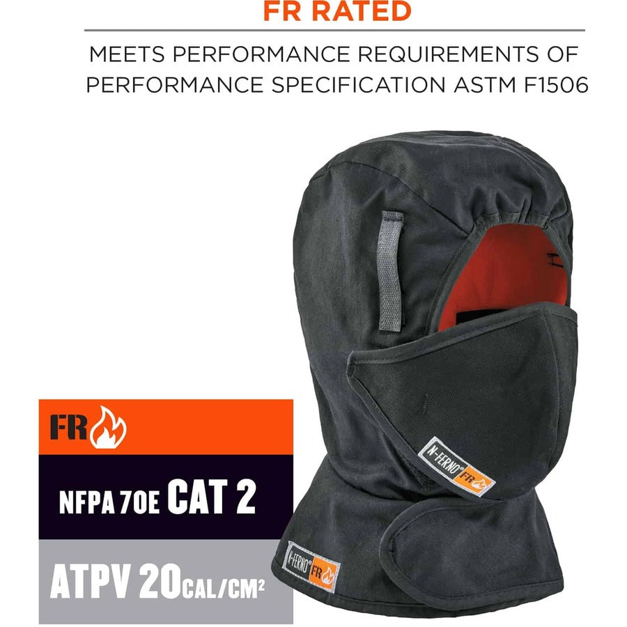 Ergodyne 6876 FR Winter Hard Hat Liner w/ FR Mouthpiece Kit - 2-Layer