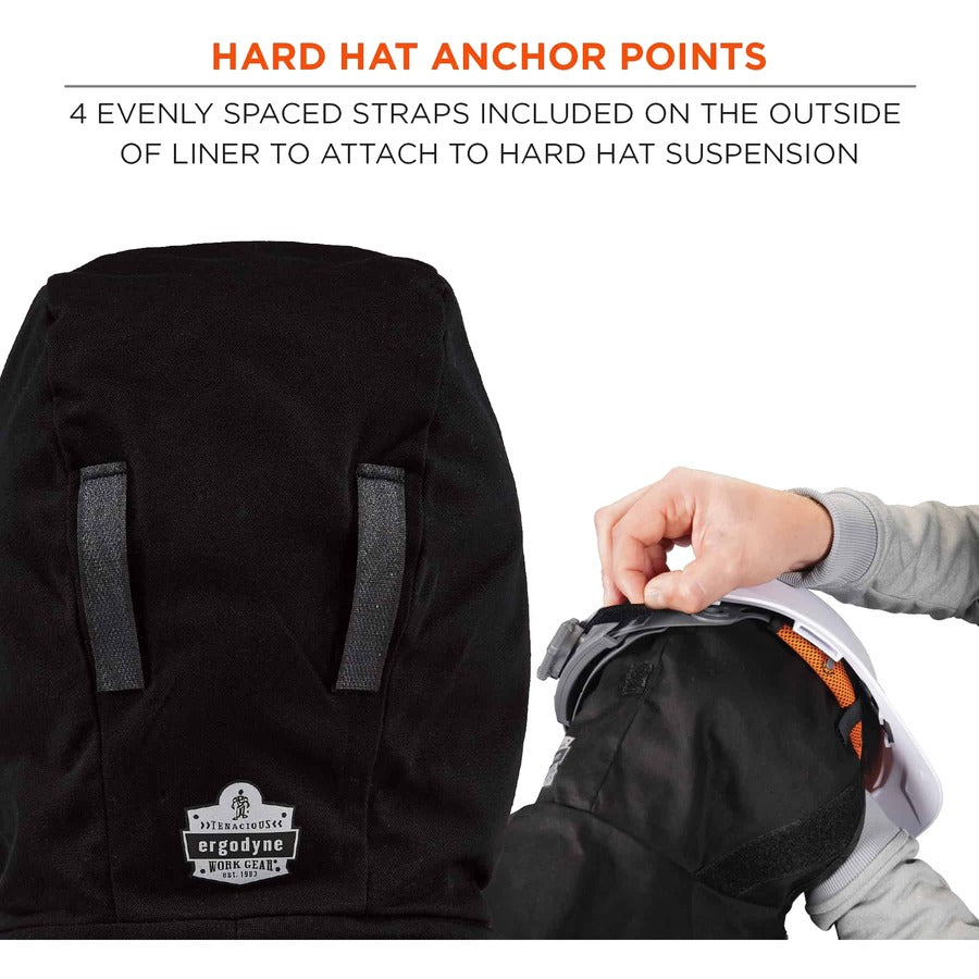 Ergodyne 6876 FR Winter Hard Hat Liner w/ FR Mouthpiece Kit - 2-Layer