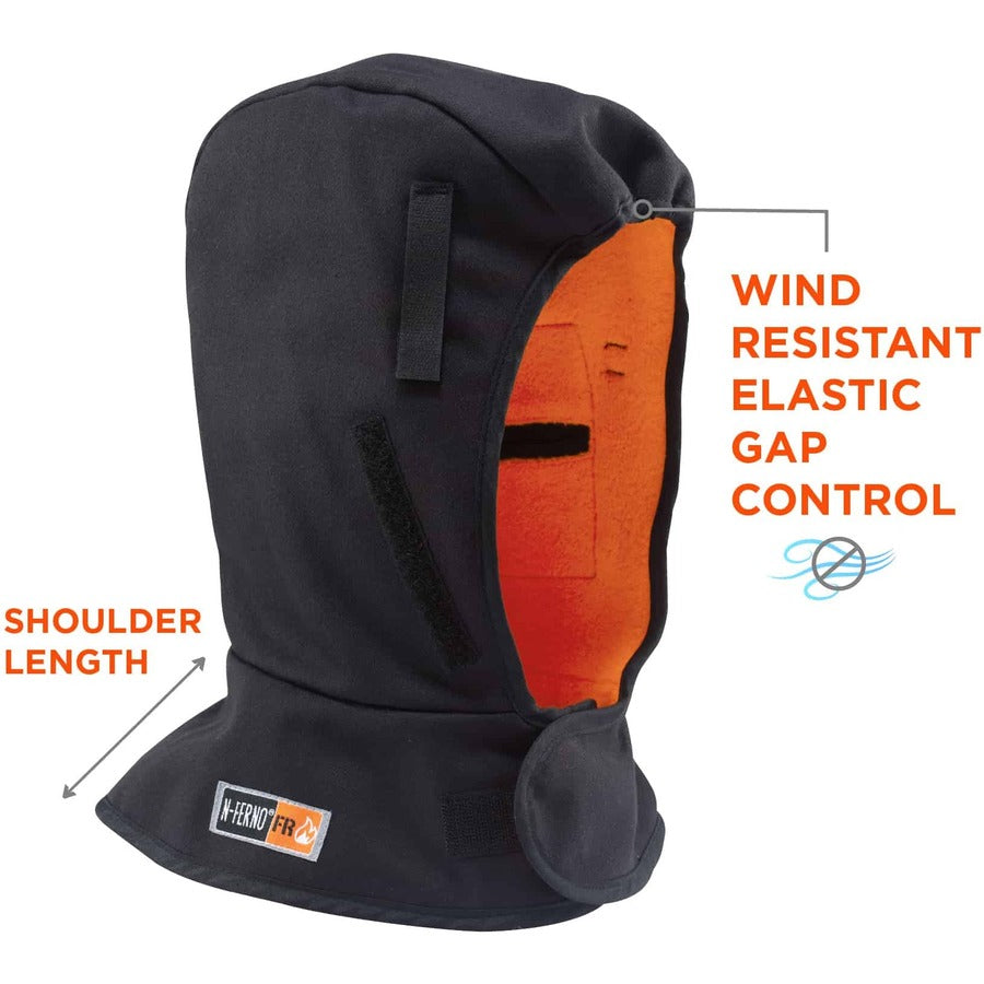 Ergodyne 6882 FR Winter Hard Hat Liner - 2-Layer, Modacrylic/Cotton, Shoulder Length