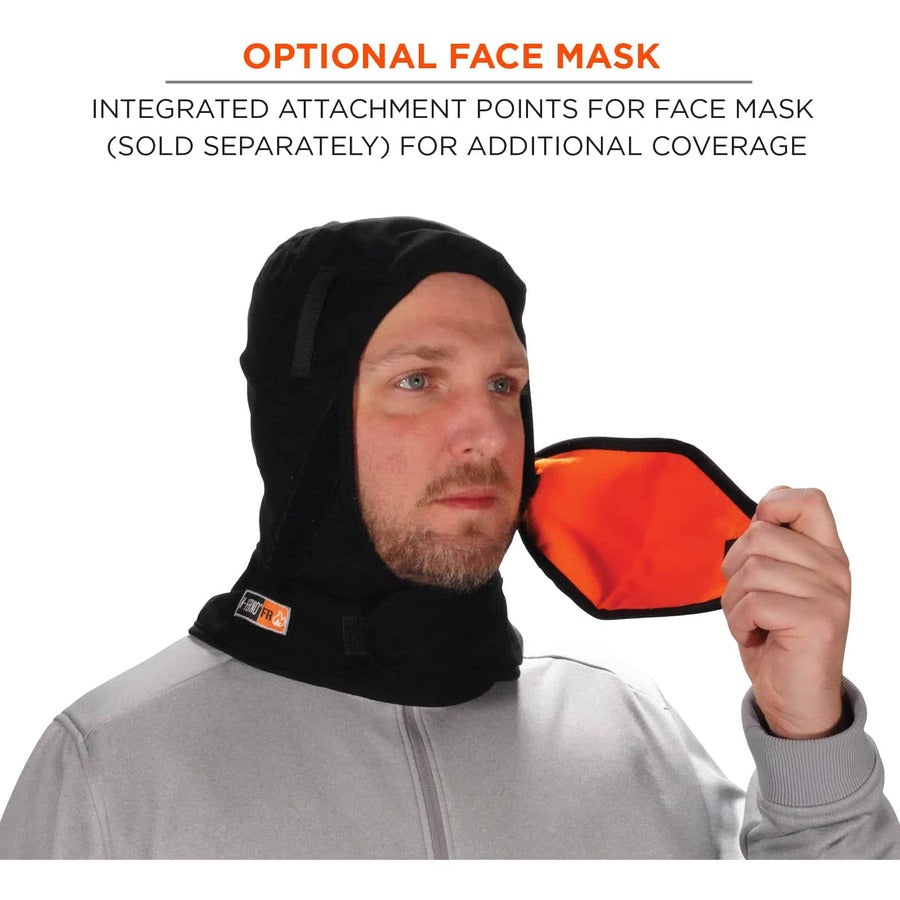 Ergodyne 6882 FR Winter Hard Hat Liner - 2-Layer, Modacrylic/Cotton, Shoulder Length