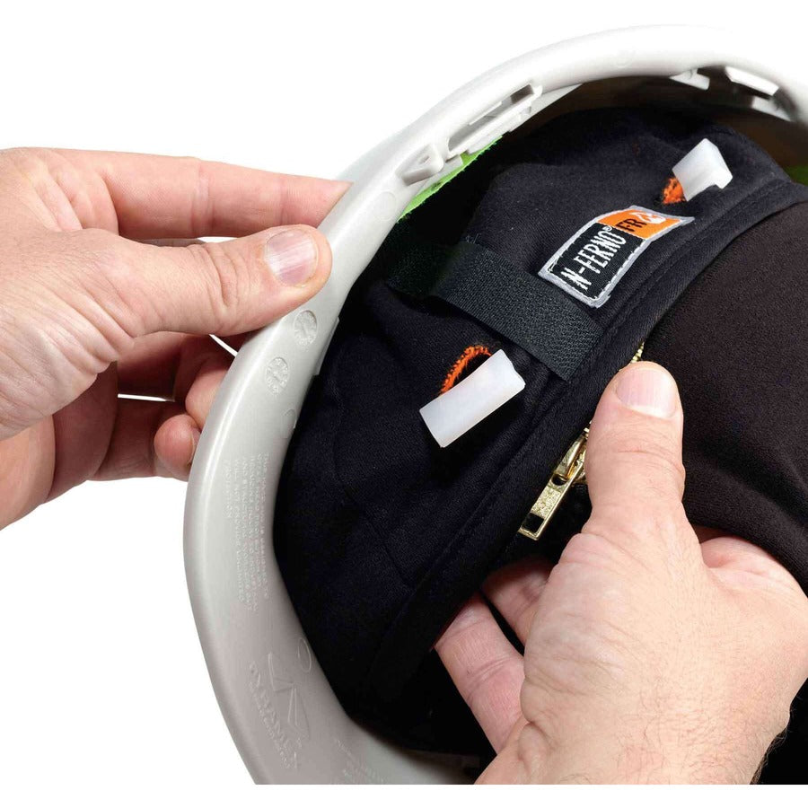 Ergodyne 6885 FR Winter Hard Hat Liner - 2-layer, Zip-Off Cap, Modacrylic/Cotton