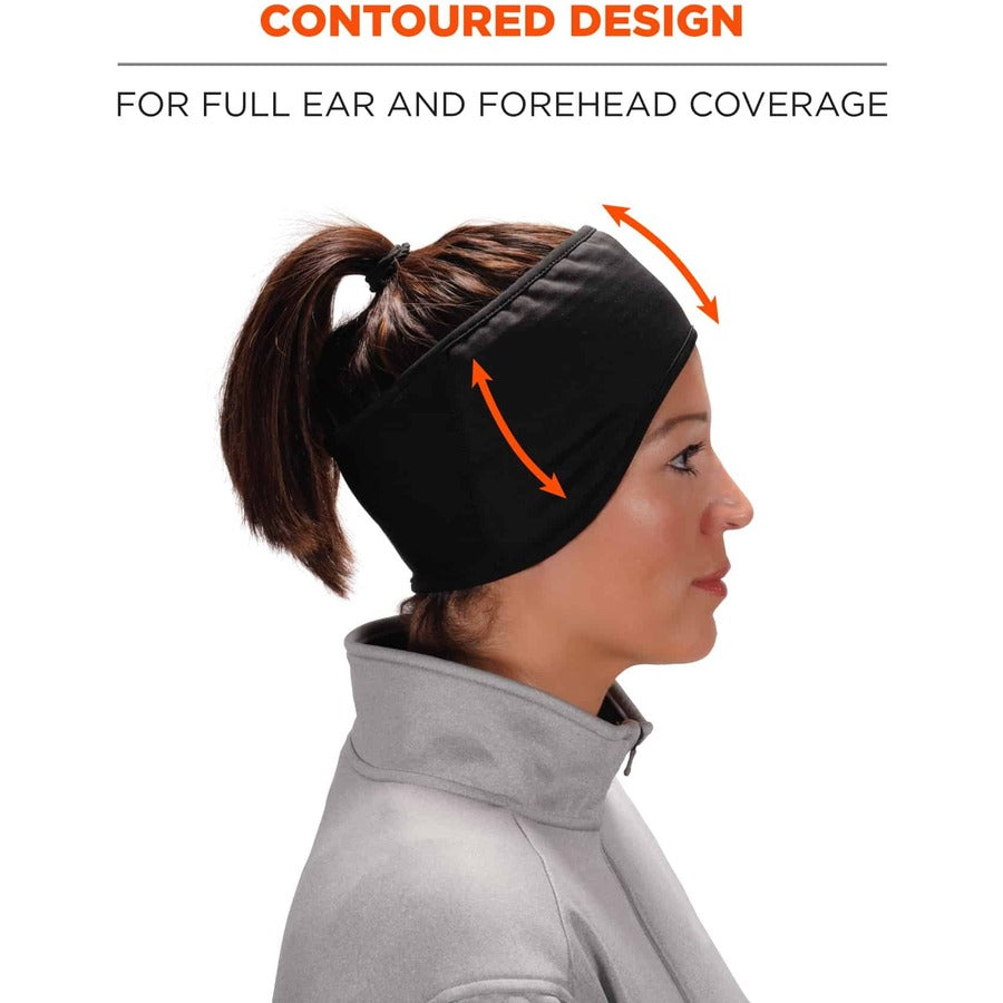 Ergodyne 6887 2-Layer Winter Headband - Fleece, Spandex