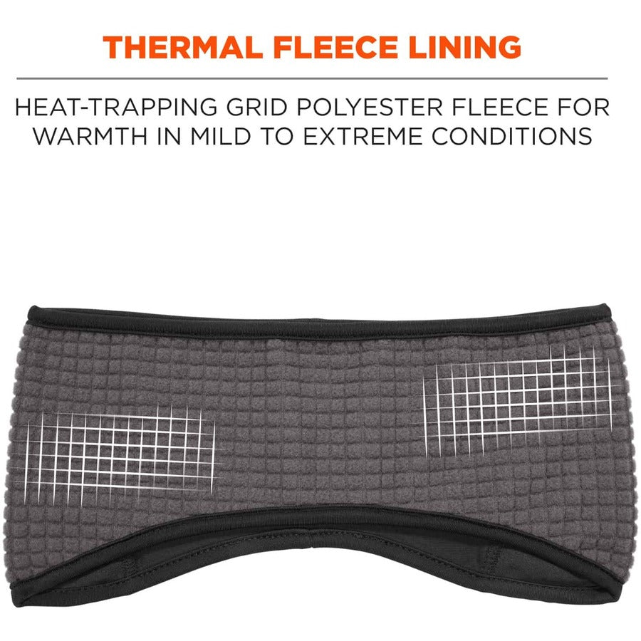 Ergodyne 6887 2-Layer Winter Headband - Fleece, Spandex