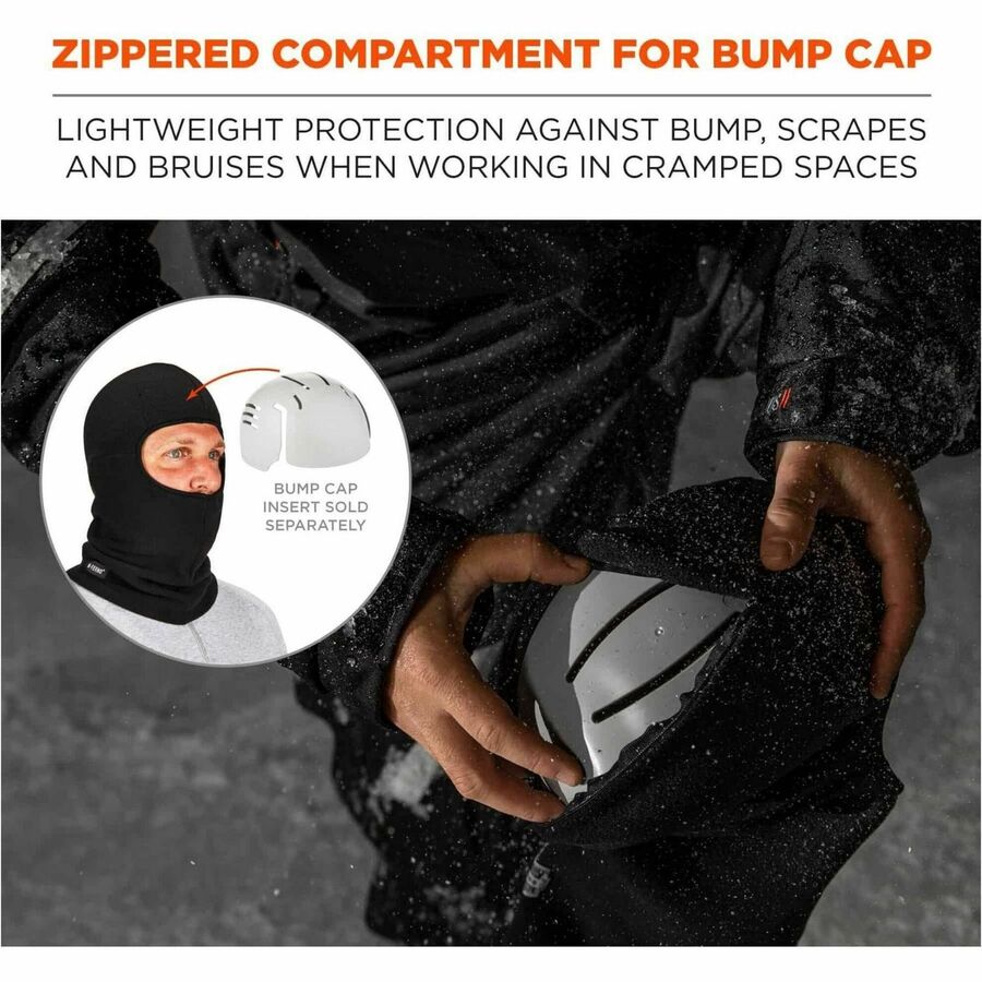 Ergodyne 6893Z Balaclava with Zipper for Bump Cap Insert
