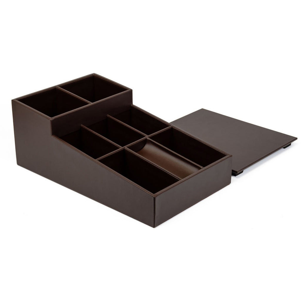 Dacasso Leather Coffee Condiment Organizer