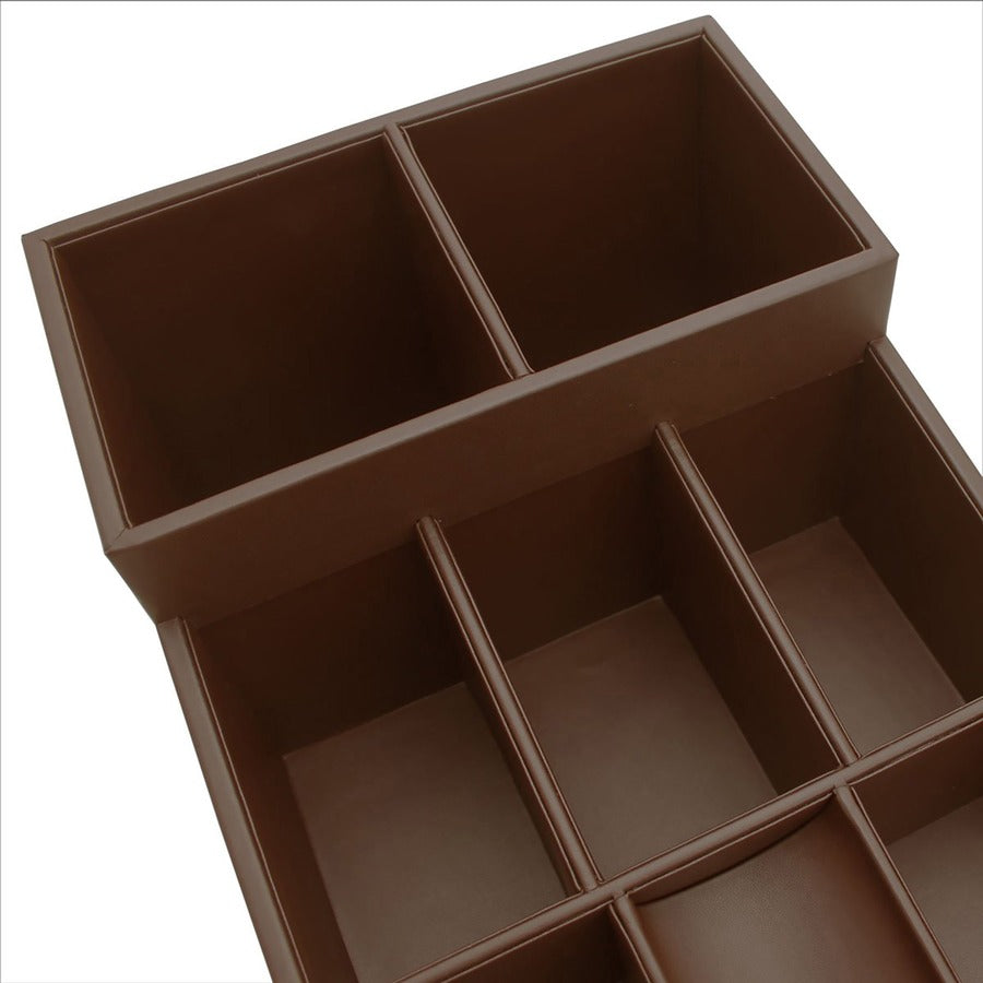 Dacasso Leather Coffee Condiment Organizer