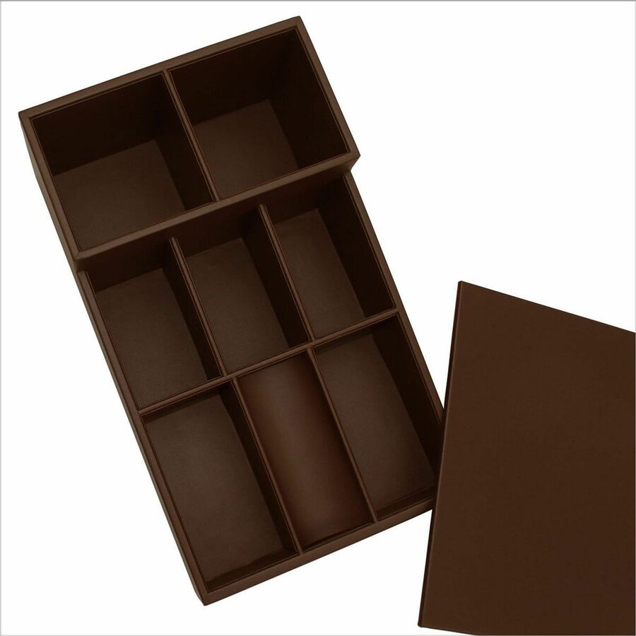 Dacasso Leather Coffee Condiment Organizer