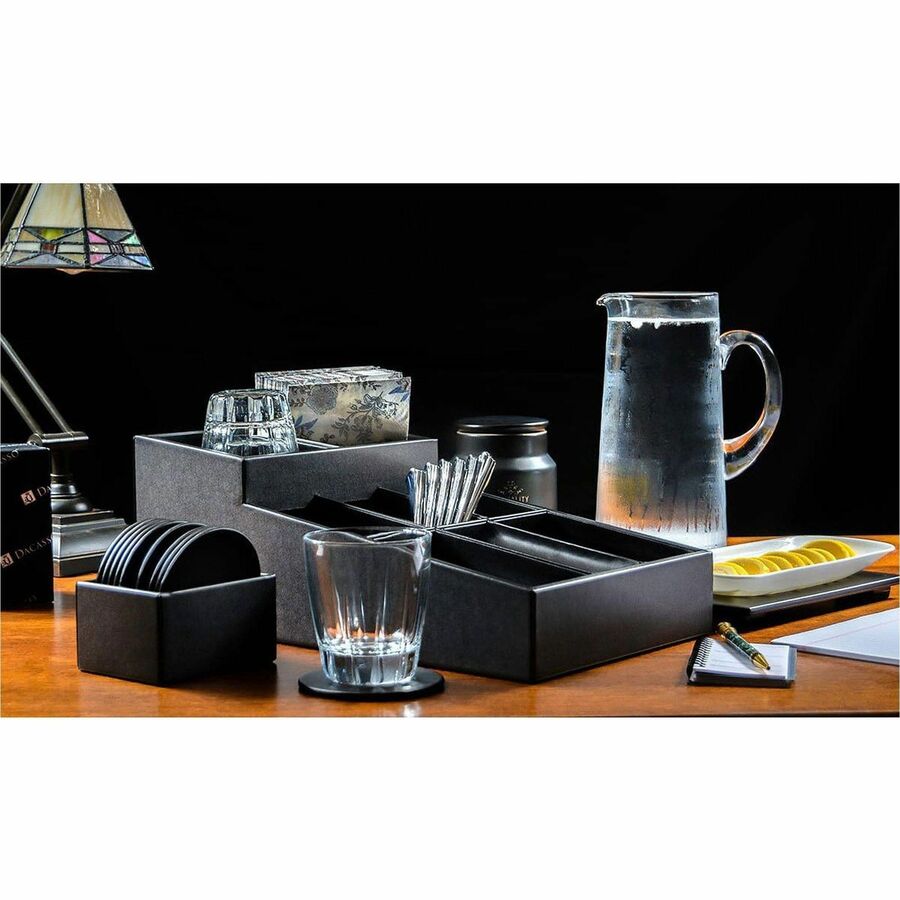 Dacasso Leatherette Coffee Condiment Organizer