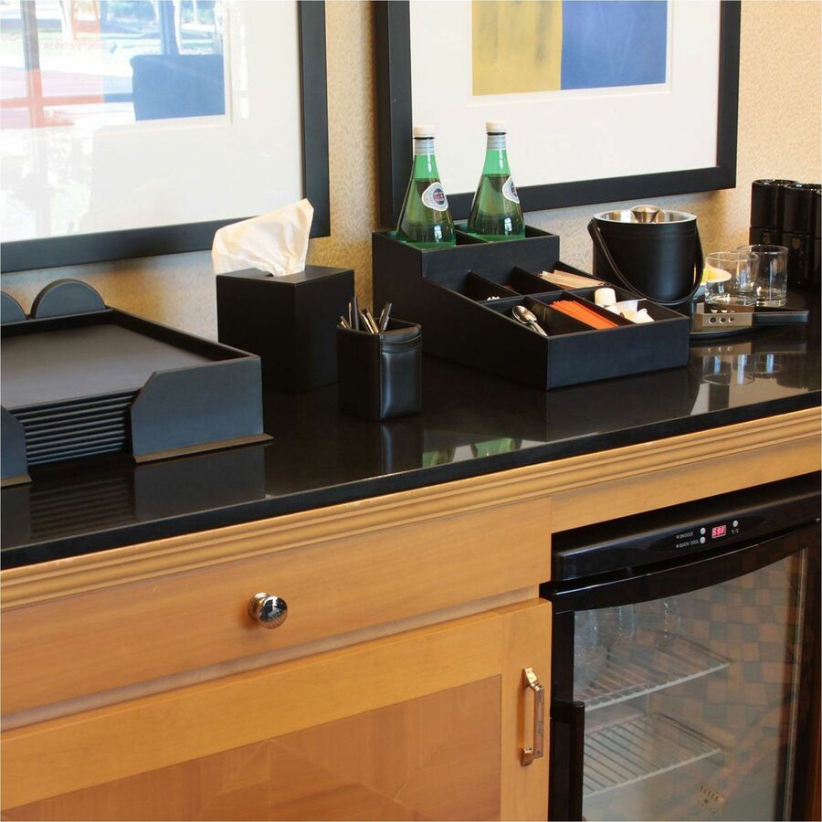 Dacasso Leatherette Coffee Condiment Organizer