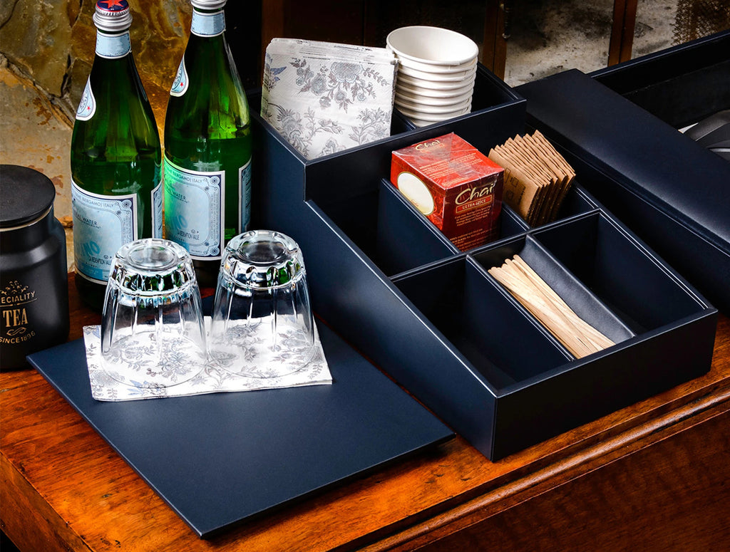Dacasso Leatherette Coffee Condiment Organizer